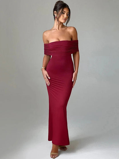 Strapless Black Maxi Dress