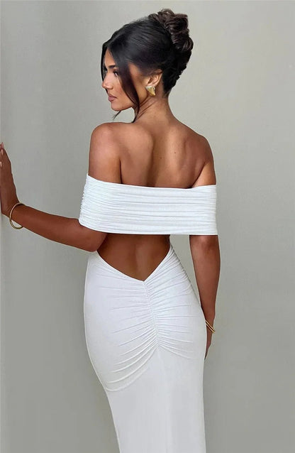 Strapless Black Maxi Dress