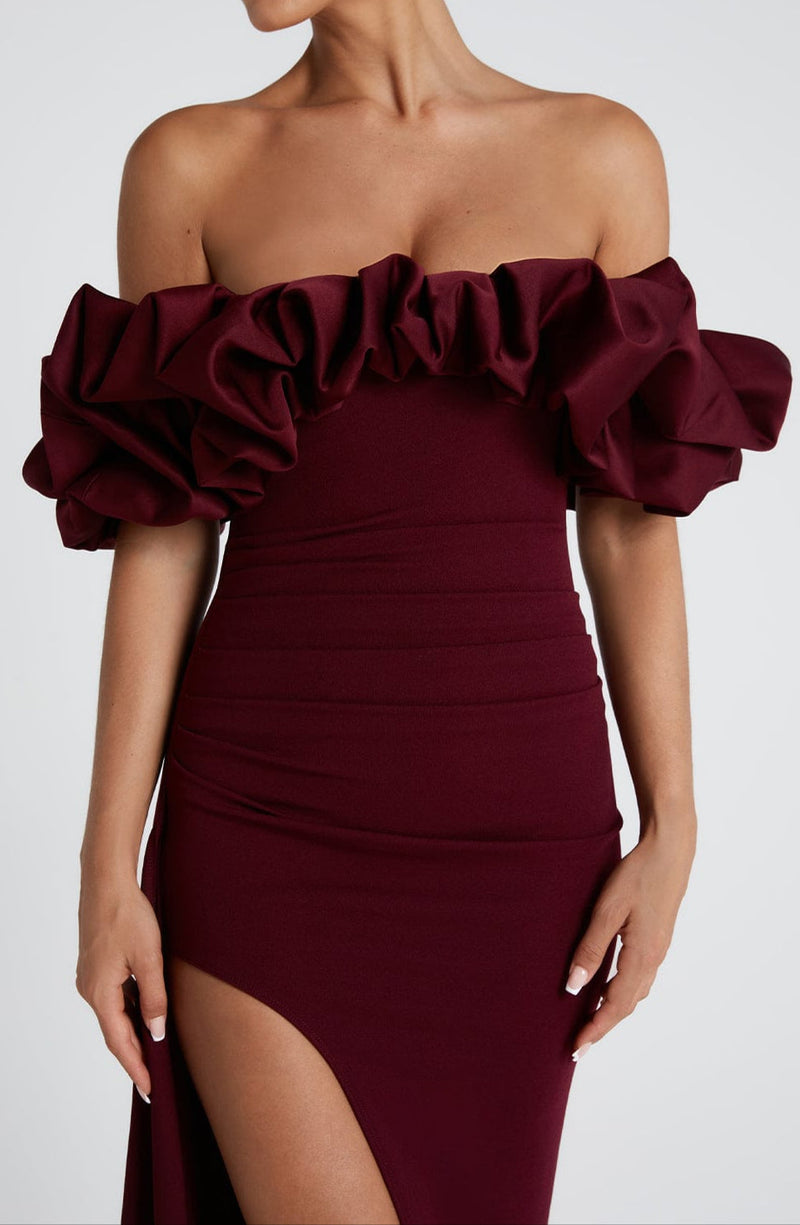 Noa Maxi Dress-cherry Lacquer