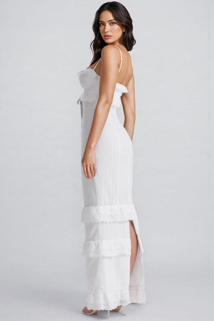 Imani Embroidered Sleeveless Midi Dress