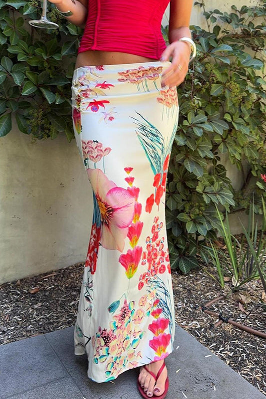 High Waist Print Pencil Skirt