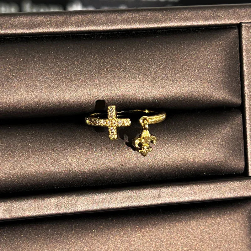 Gold Cross Ring