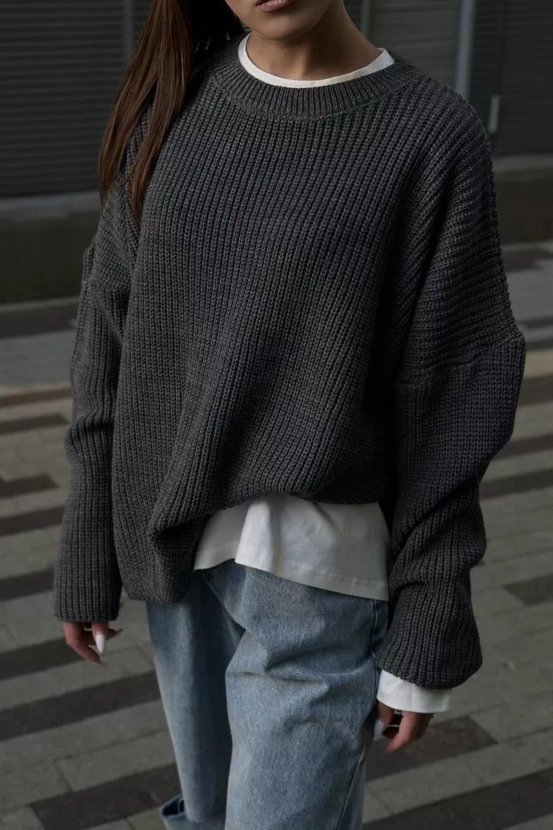 Crew Neck Loose Sweater
