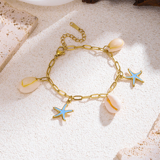Coastal Shell Charm Bracelet