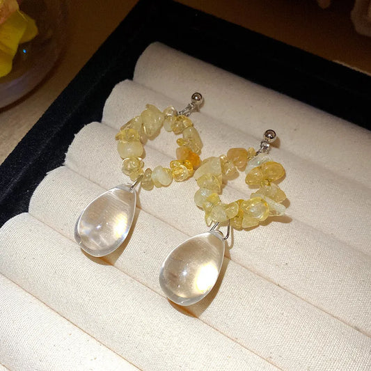 Citrine Quartz Drop Earrings