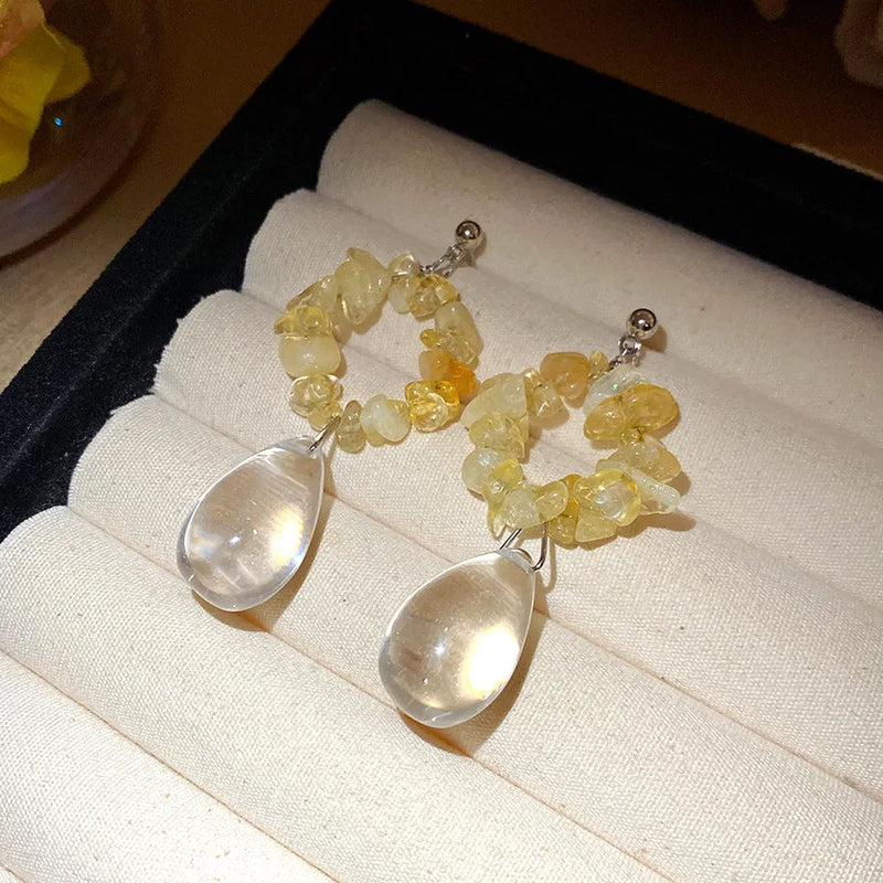Citrine Quartz Drop Earrings