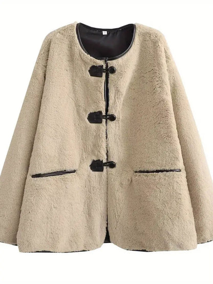 Warm Coat Single-breasted A-line Coat