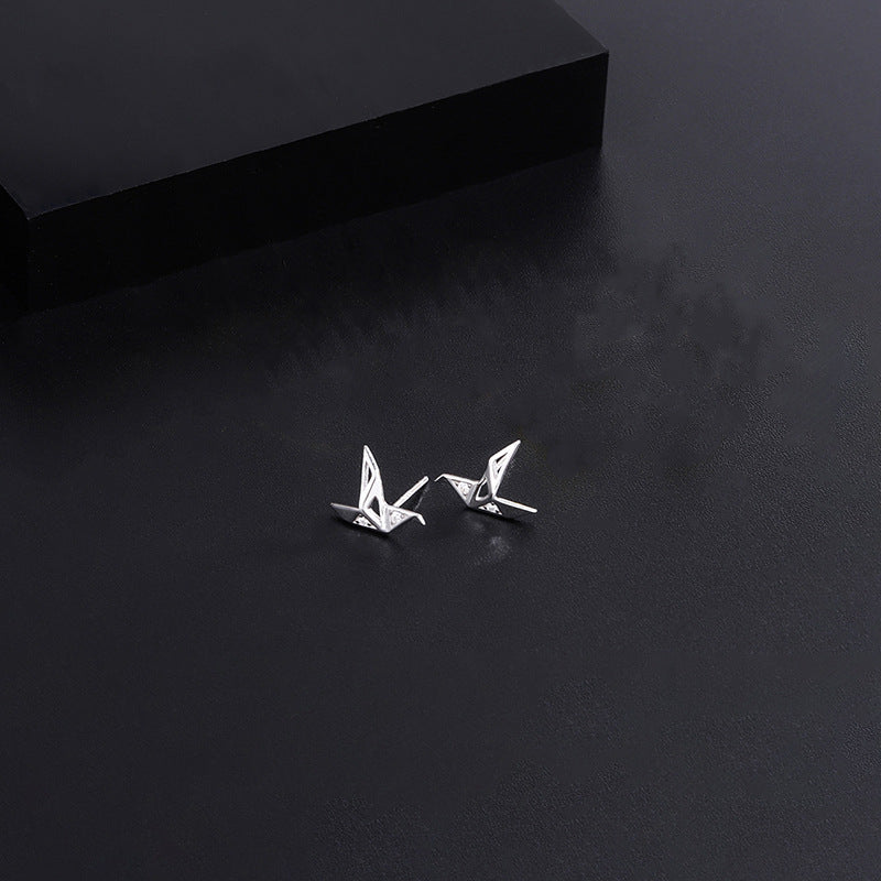Minimalist Crane Earrings
