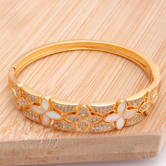 Elegant Opal Gold Bracelet