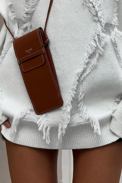 Fashionable Hollow Tassel Loose Sweater