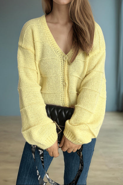 Relaxed V-neck Cardigan