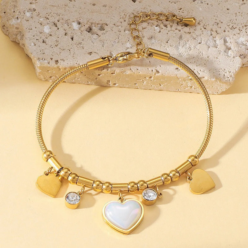 Classic Gold Heart Bracelet