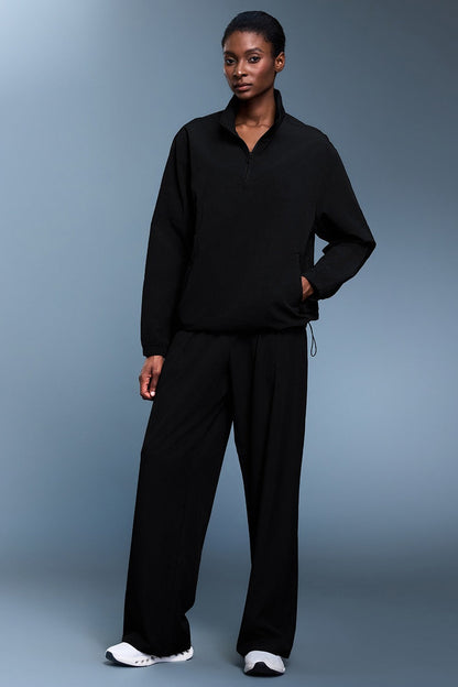 Athletic Half-zip Loose Sweatshirt