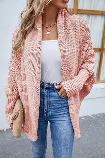Fidovit Round Neck Dolman Sleeve Cardigan