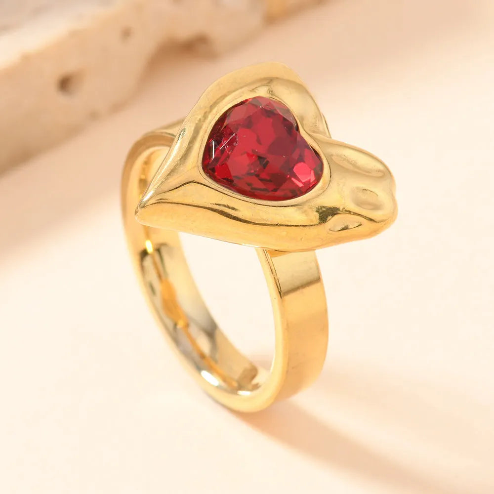 Vintage Ruby Heart Ring