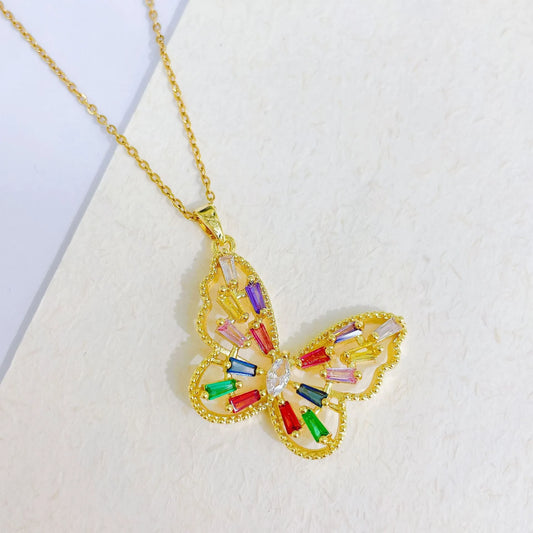Colorful Butterfly Necklace
