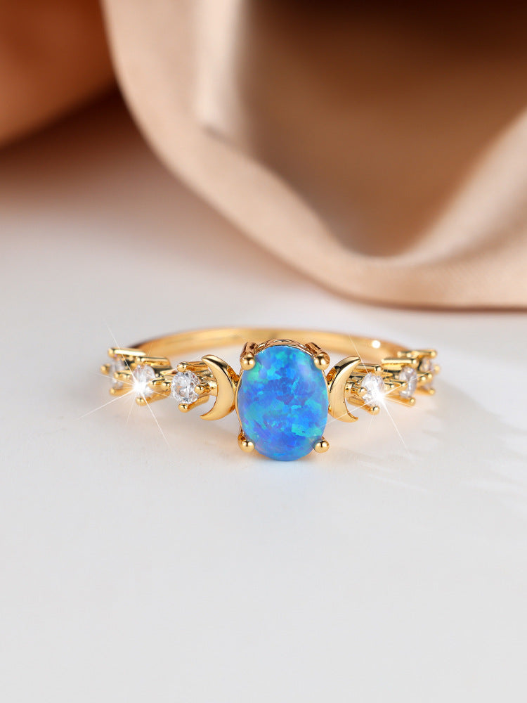 Elegant Opal Gold Ring