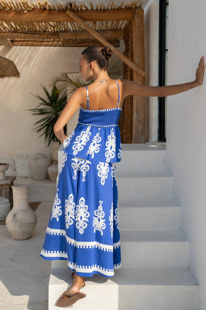 Pankh Hadley Fitted Printed Cami Top and Pant Two-piece Set