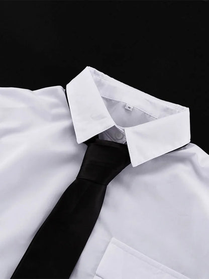Suit Tie Blouse Loose Long Sleeve White Shirts ’s Street Temperament Camisas De Mujer New