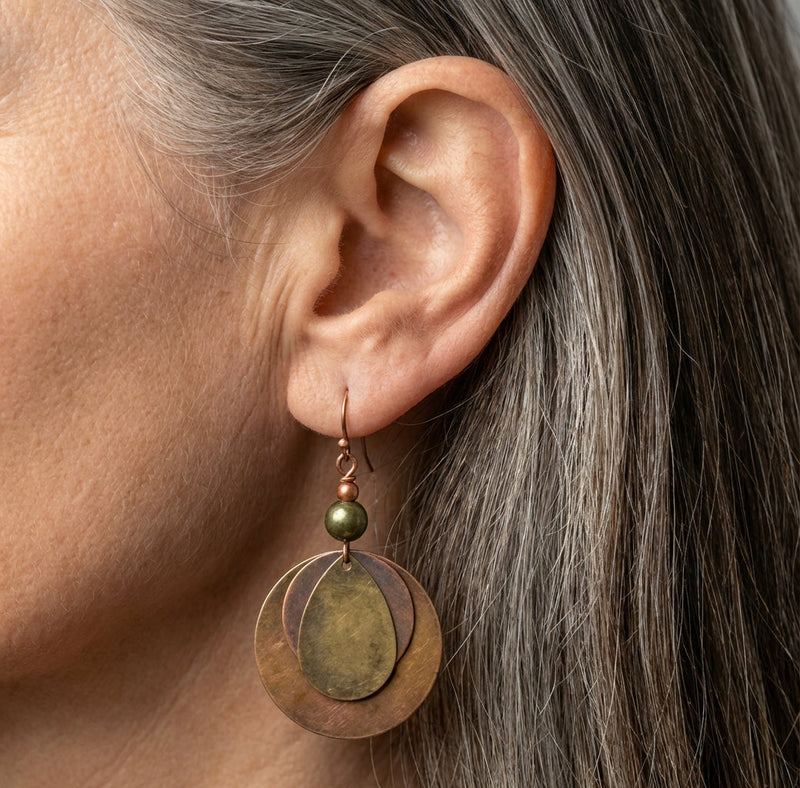 Vintage Beaded Hook Dangle Earrings