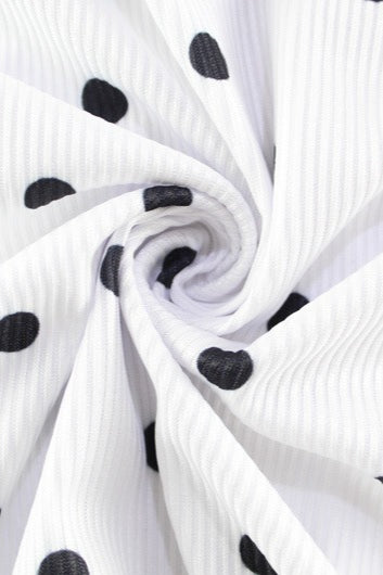 Polka Dot Round Neck Maxi Dress