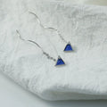 Lapis Lazuli Triangle Earrings