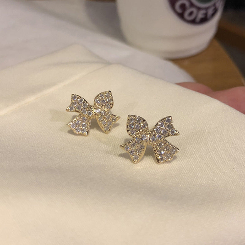Sparkling Bow Earrings