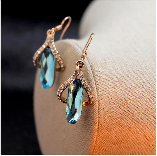 Elegant Blue Topaz Earrings