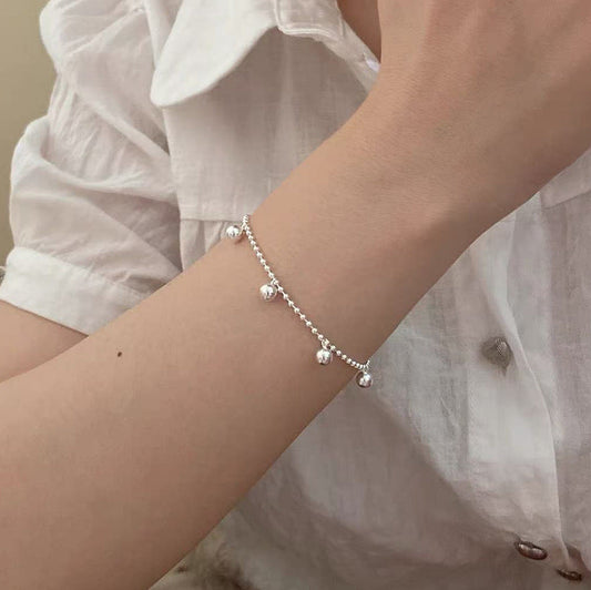 Delicate Silver Charm Bracelet