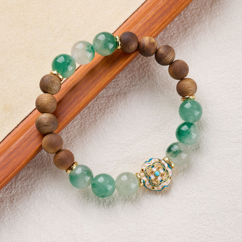 Jade Wood Beaded Bracelet