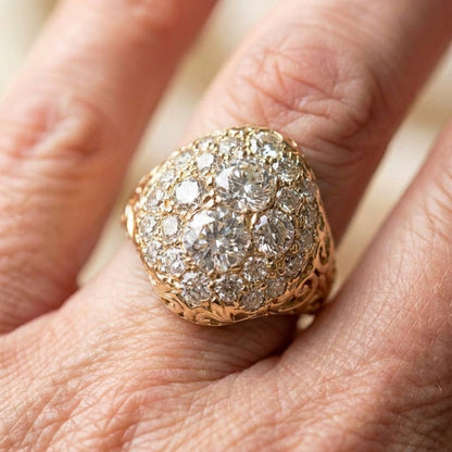 Vintage Bright Rounded Gold Ring