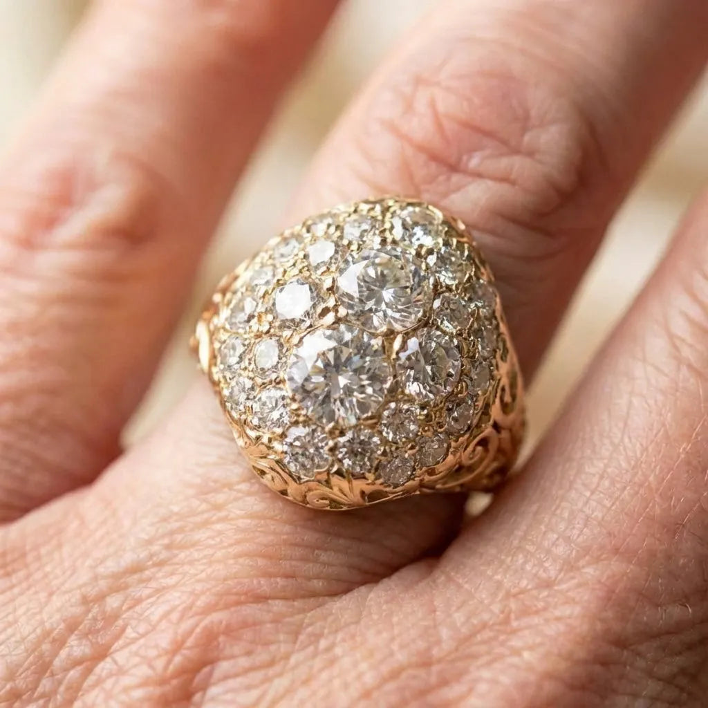 Vintage Bright Rounded Gold Ring