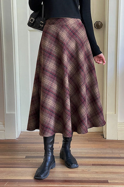 Red Mohair Skirt
