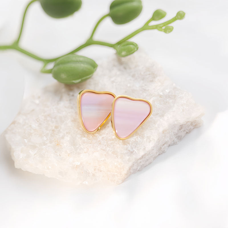 Romantic Pink Heart Earrings