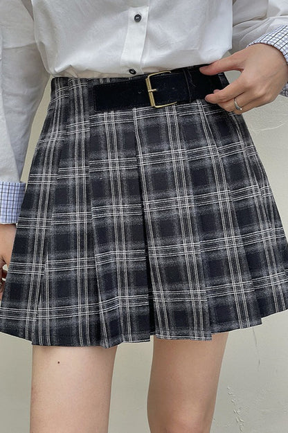 Plaid Pleated Skirt