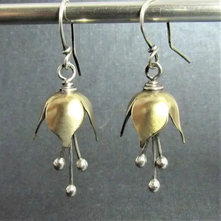 Vintage Flower Drop Earrings