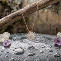 Glittering Snowflake Crystal Necklace In Gold And Silver