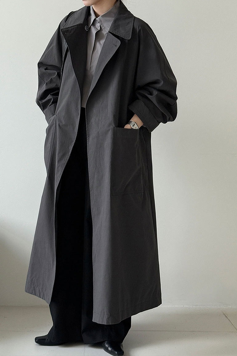 Luxi Loose Large-pocket Unique Overcoat