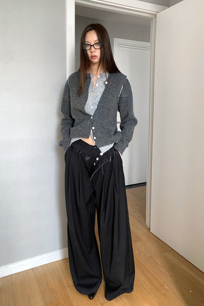 Wide-leg Straight-leg Pants