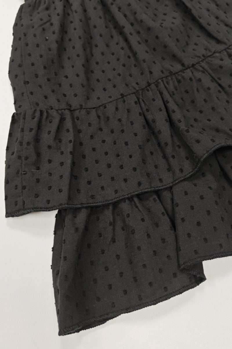 High Waist Lace Tiered Bodycon Skirt