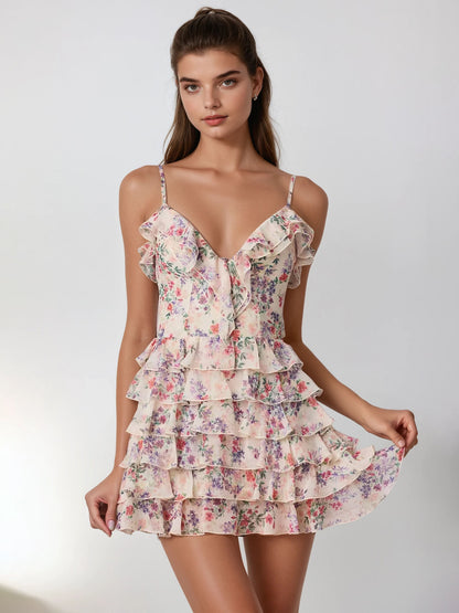 Zephyra — Lightweight A-line Mini Dress With Ruffle Details