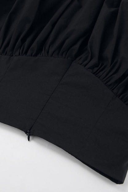 Cotton A-line High Waist Versatile Mini Skirt
