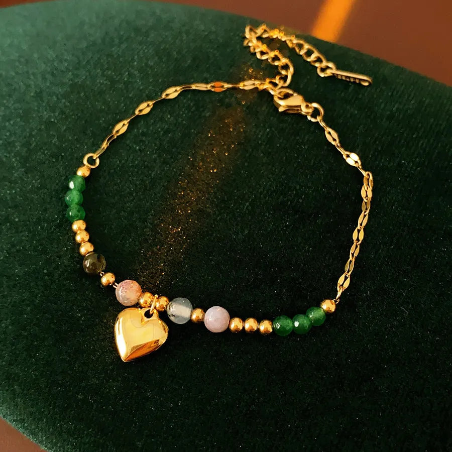 Gemstone Heart Bracelet