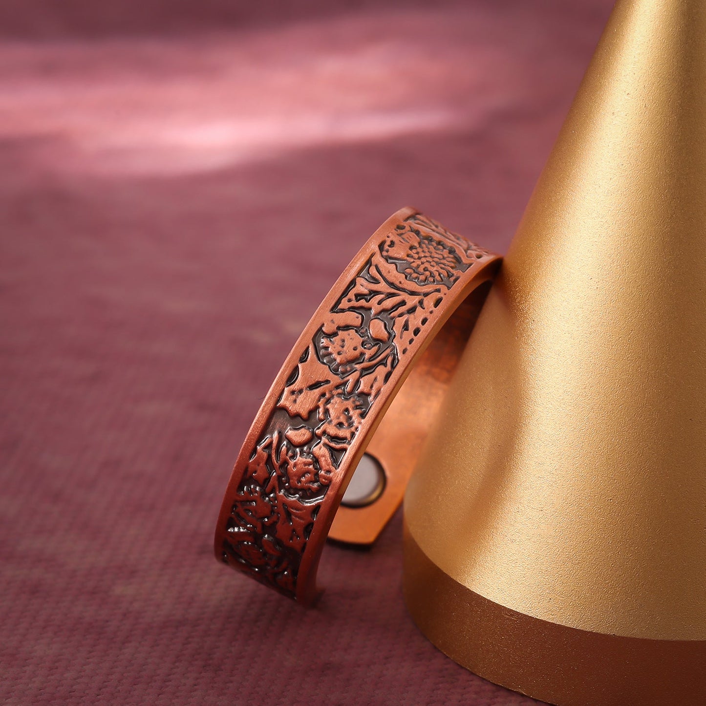 Carved Cinnabar Bracelet