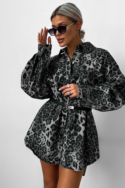 Autumn Leopard Print Blouse