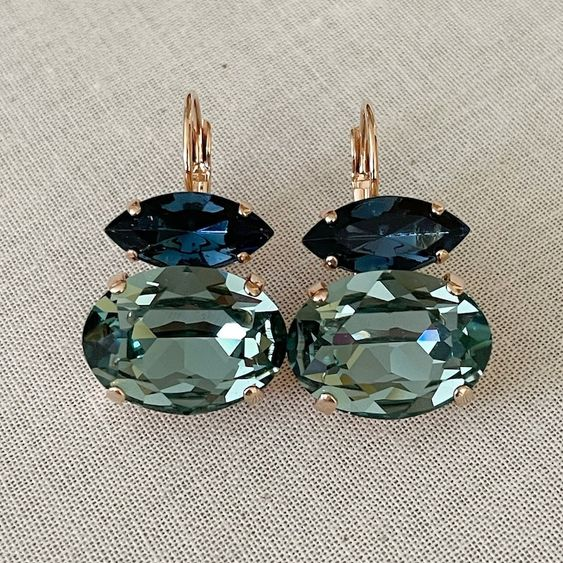 Vintage Green & Blue Glass