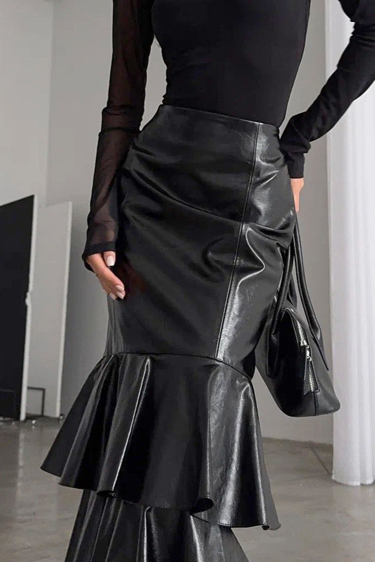 High-waist Mermaid Maxi Skirt