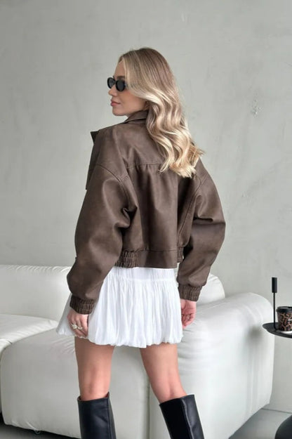 Lightweight Pu Open Coat