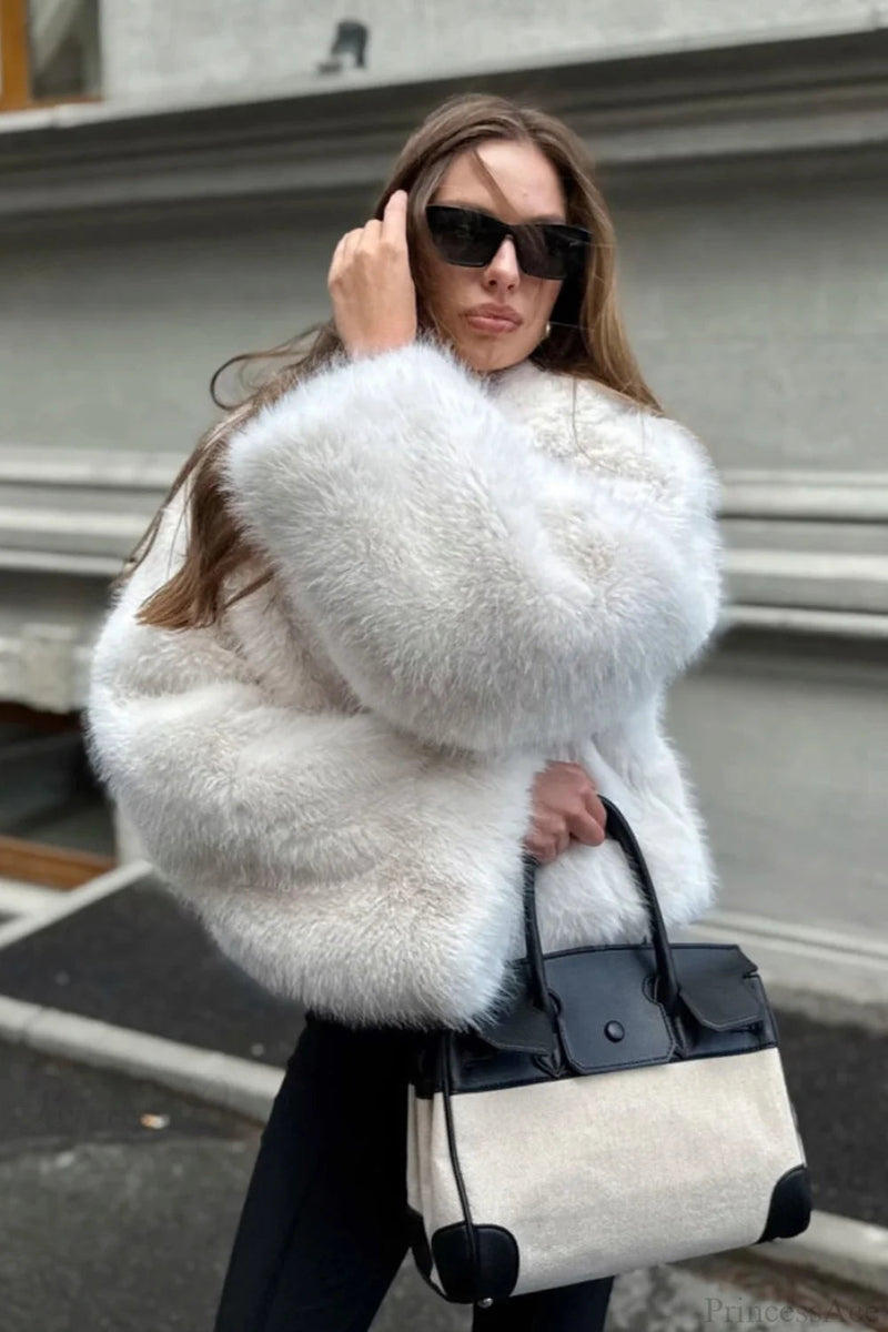Faux Fur Collared Warm Longline Coat