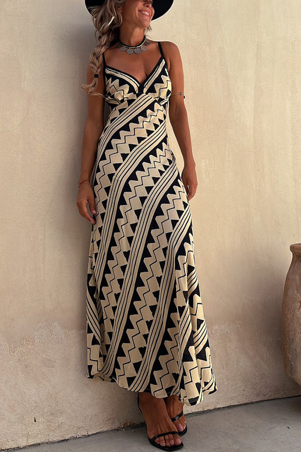 Exclusive Melody Satin Print Smocked Back Midi Dress